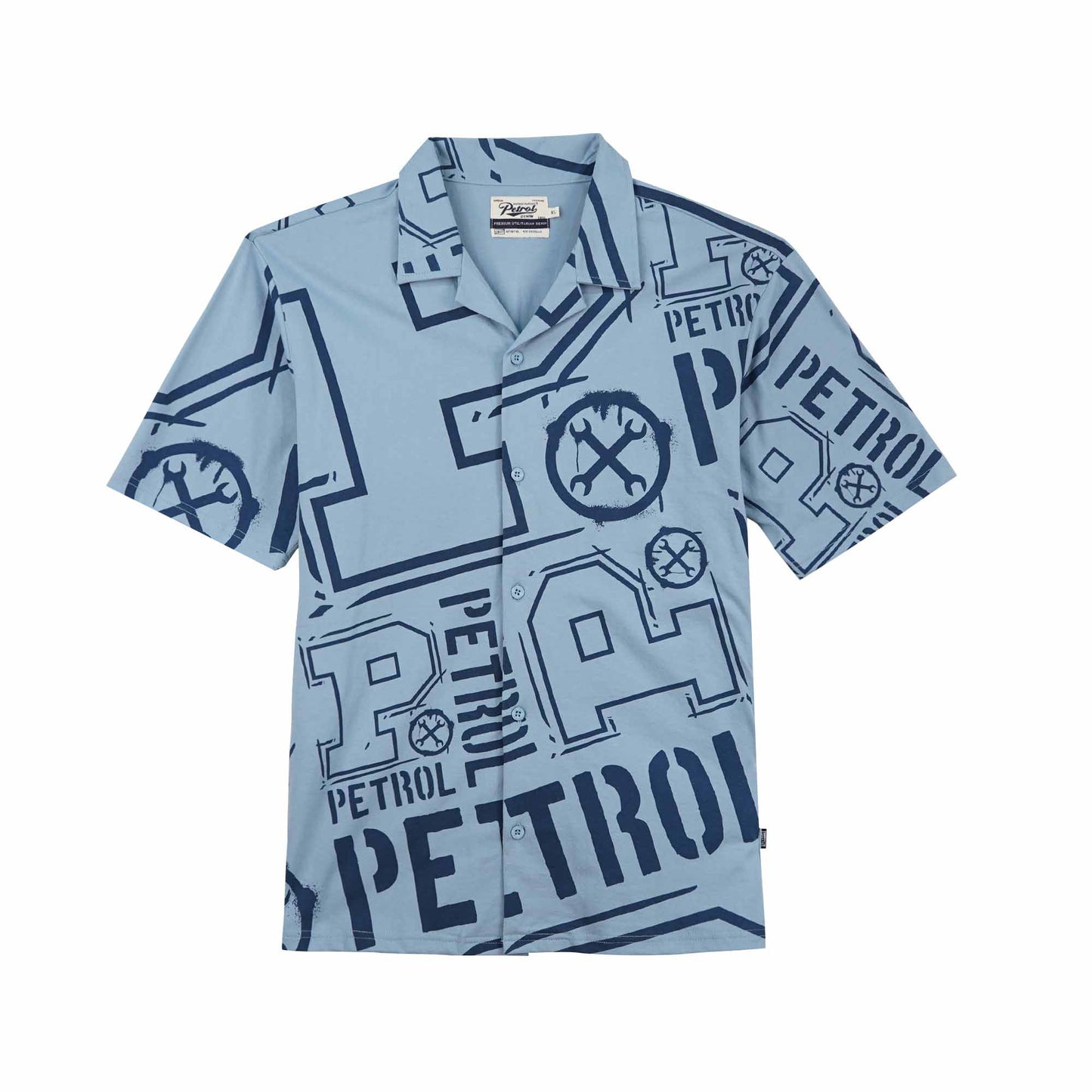 Petrol Men's Basic Woven Shirt Comfort Fitting 152389 (Smoke Blue)