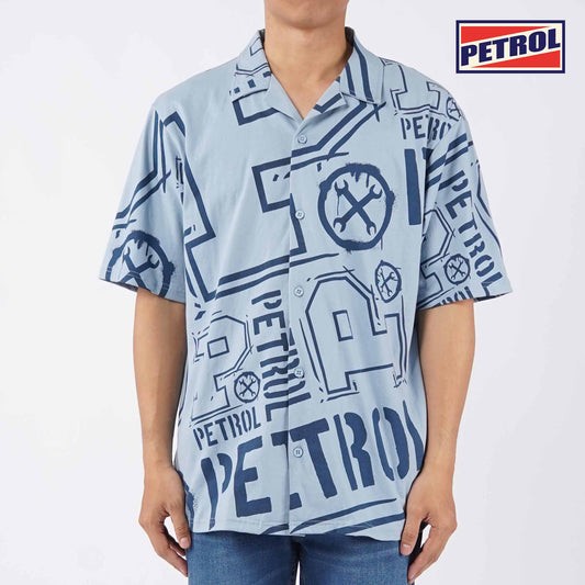 Petrol Men's Basic Woven Shirt Comfort Fitting 152389 (Smoke Blue)