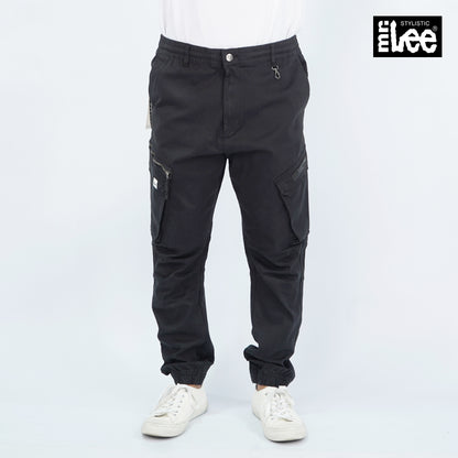 Stylistic Mr. Lee Men's Basic Non-Denim Cargo Pants Mid Waist 177215 (Black)