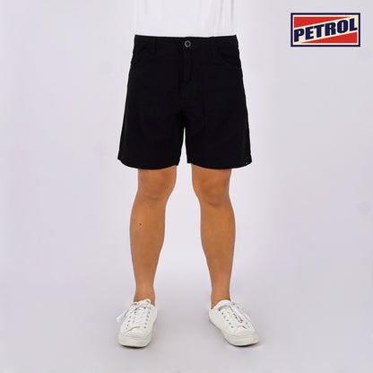 Petrol Men's Basic Non-Denim Tapered Short Mid-Rise 176693 (Black)