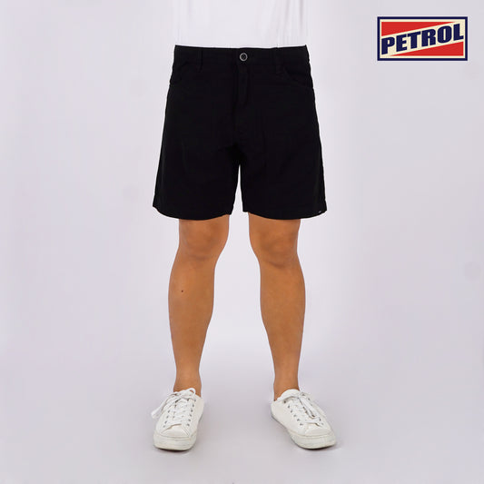 Petrol Men's Basic Non-Denim Tapered Short Mid-Rise 176693 (Black)