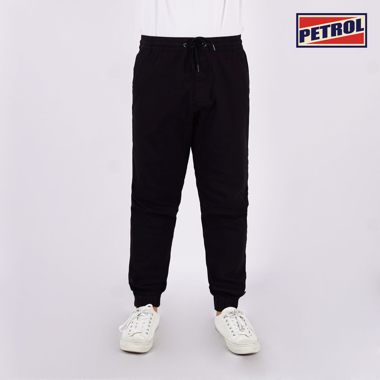 Petrol Men's Basic Non-Denim Jogger Pants Mid-Rise 176579 (Black)