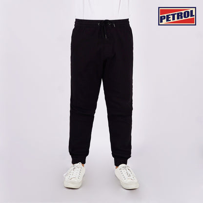 Petrol Men's Basic Non-Denim Jogger Pants Mid-Rise 176579 (Black)