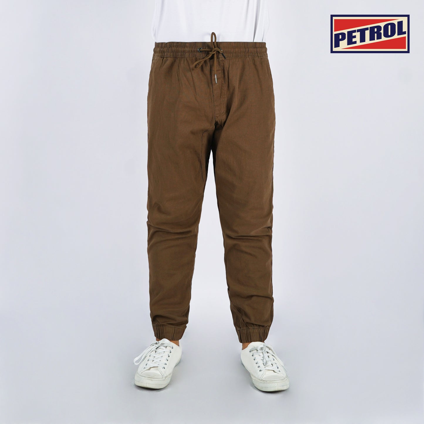 Petrol Men's Basic Non-Denim Jogger Pants Mid-Rise 176579 (Brown)