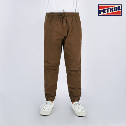 Petrol Men's Basic Non-Denim Jogger Pants Mid-Rise 176579 (Brown)