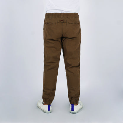Petrol Men's Basic Non-Denim Jogger Pants Mid-Rise 176579 (Brown)