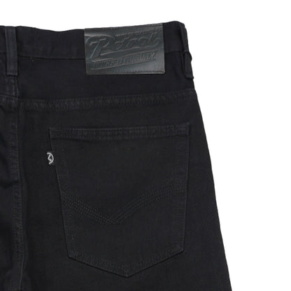 Petrol Men's Basic Denim Pants Mid-Rise Slim Straight Fitting 180135 (Black)