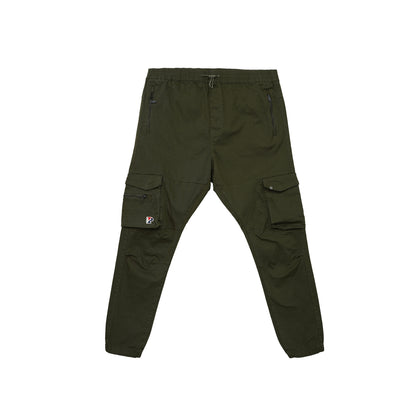 Petrol Men's Basic Non-Denim Cargo Pants Mid-Rise 177193 (Dark Fatigue)