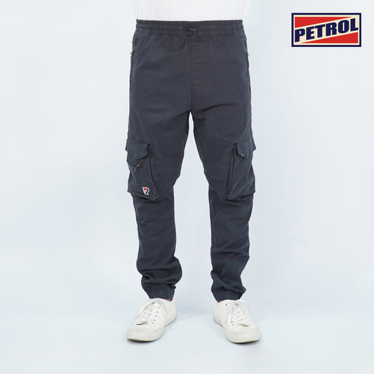 Petrol Men's Basic Non-Denim Cargo Pants Mid-Rise 177193 (Dark Navy)