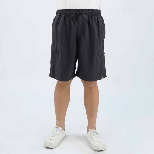Petrol Men's Basic Non-Denim Cargo Short Mid-Rise 174192-U (Black)