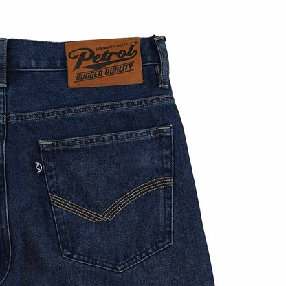 Petrol Men's Basic Denim Tapered Short Mid-Rise 182730 (Dark Shade)