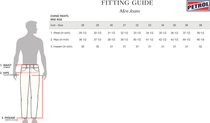 Petrol Men's Basic Non-Denim Chino Pants Mid-Rise 181316 (Gun Metal)