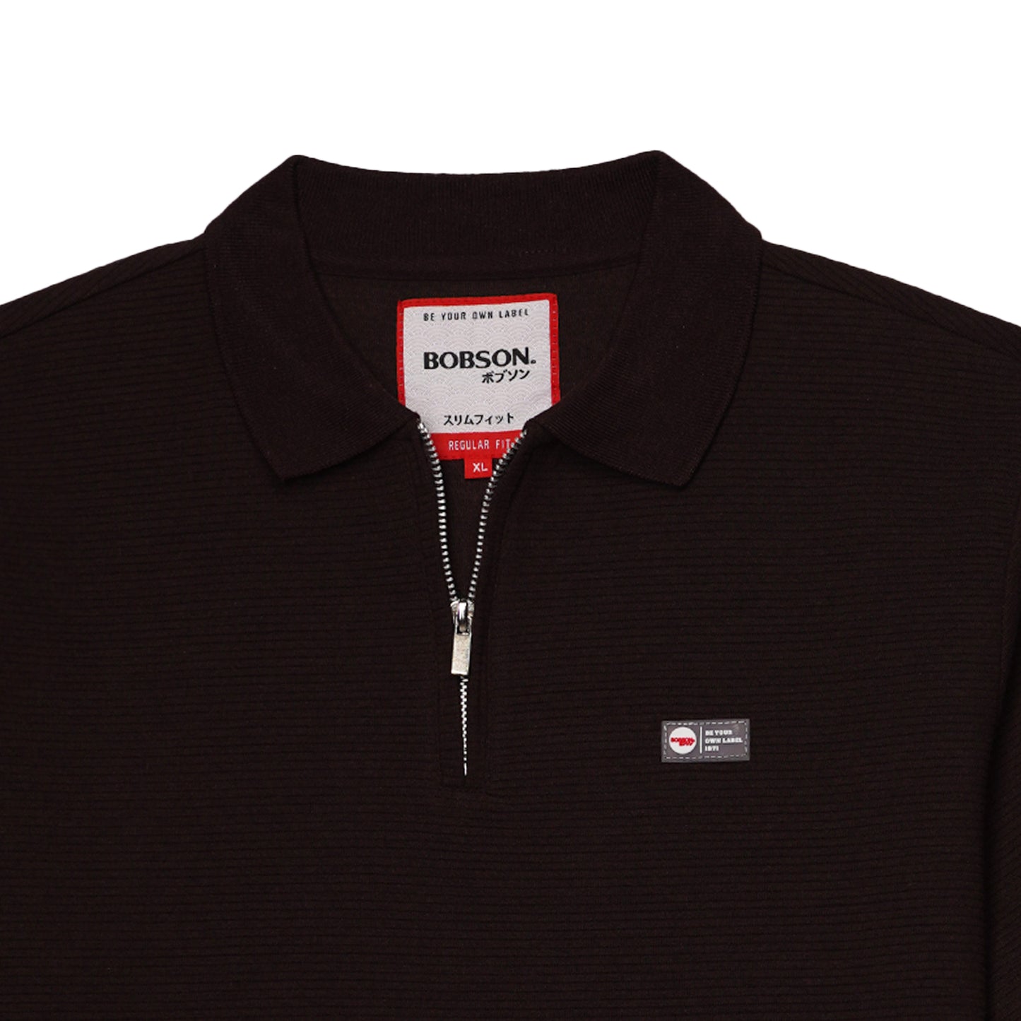 Bobson Japanese Men's Basic Collared Shirt Regular Fit 183463 (Choco Brown)