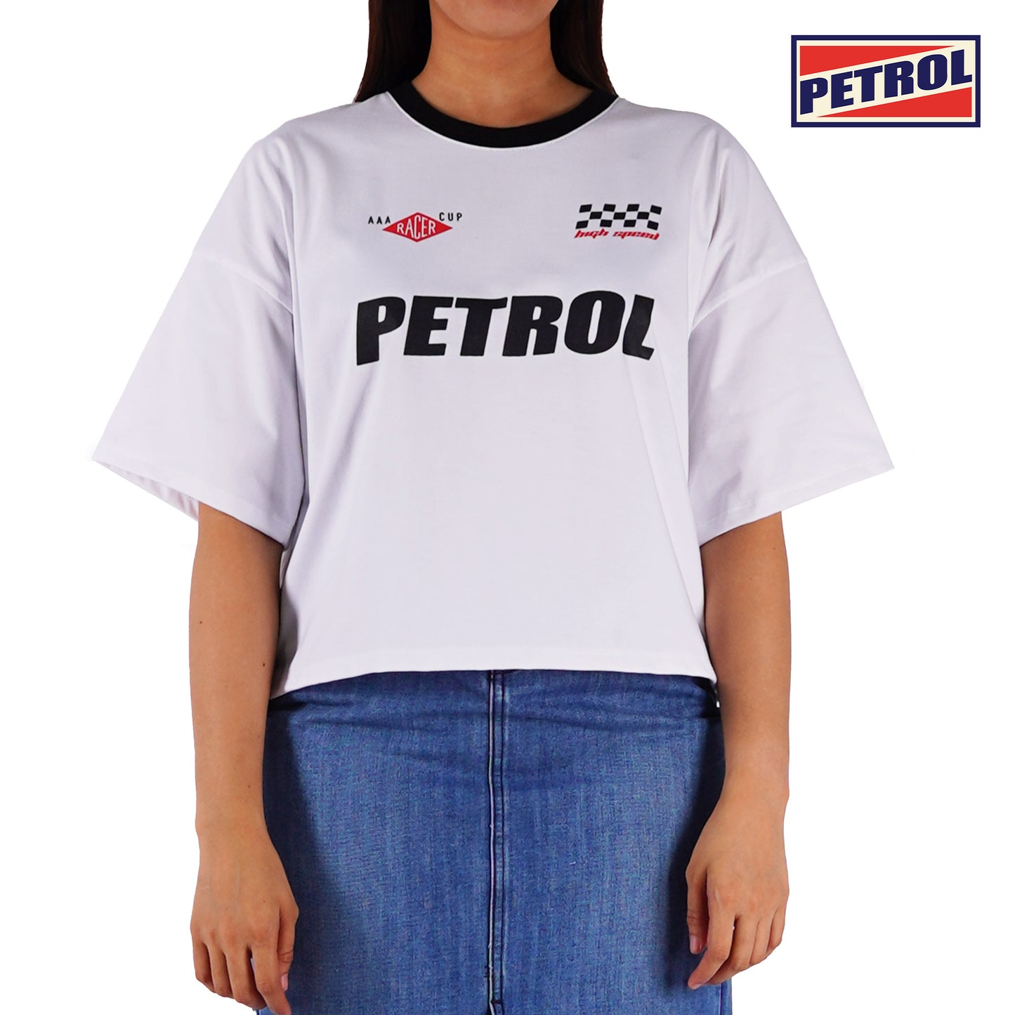Petrol Ladies Basic Tees  Crop Fitting 172552 (White)