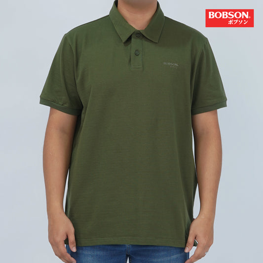 Bobson Japanese Men's Basic Collared Shirt Regular Fit 158711 (Fatigue)