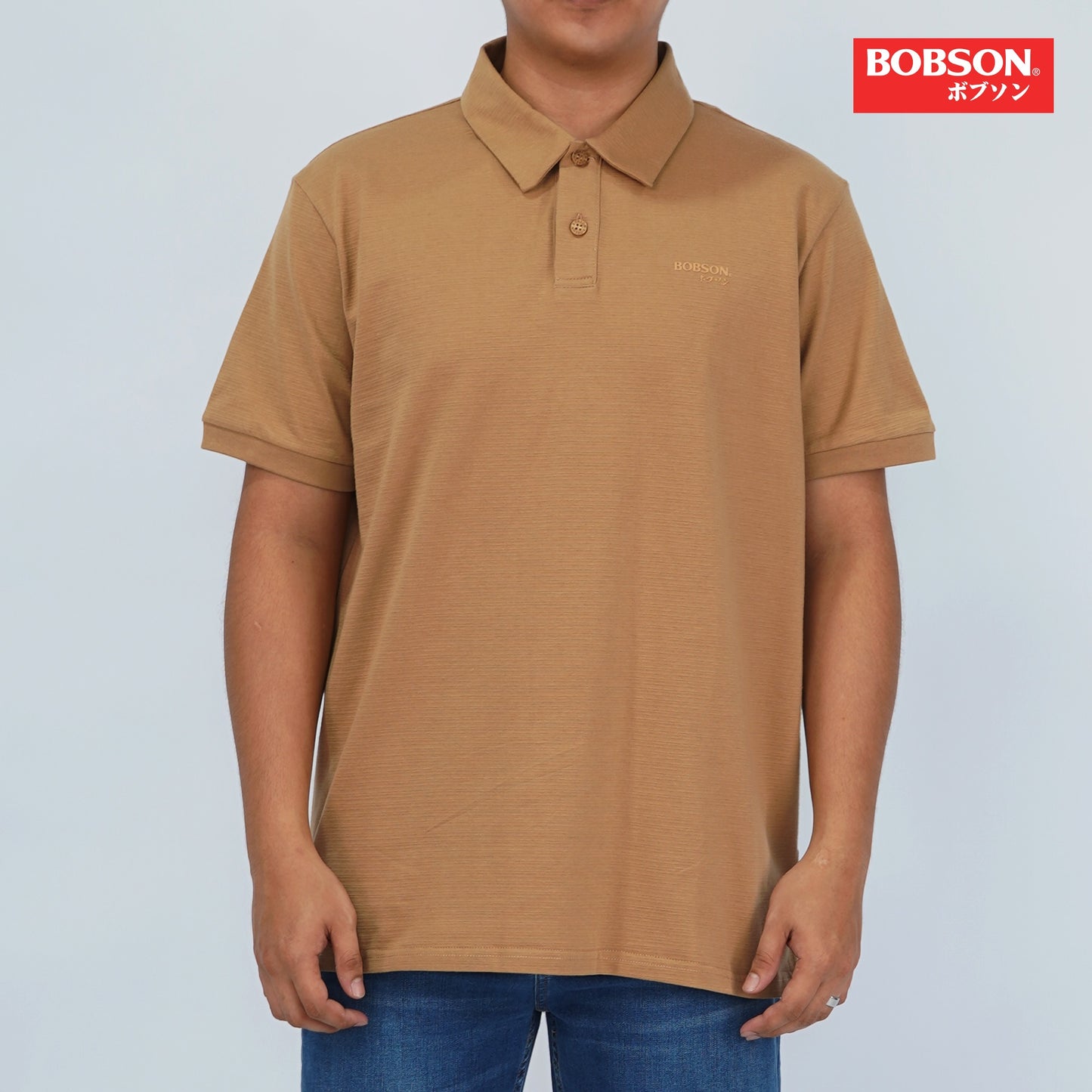 Bobson Japanese Men's Basic Collared Shirt Regular Fit 158711 (Tiger Eye)