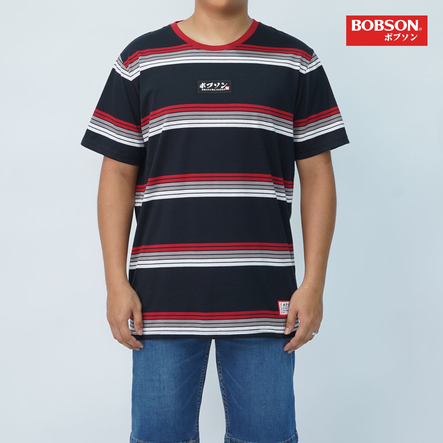 Bobson Japanese Men's Basic Tees Slim Fit 168836 (Black)