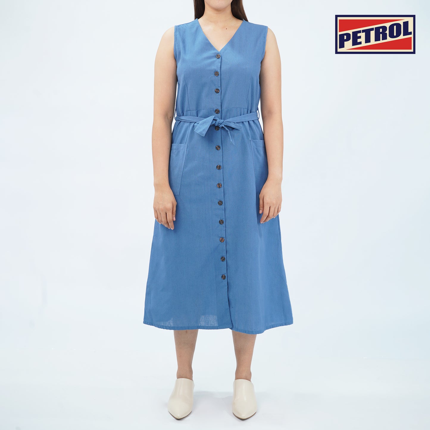Petrol Ladies Basic Dress Regular Fitting 167178 (Blue)