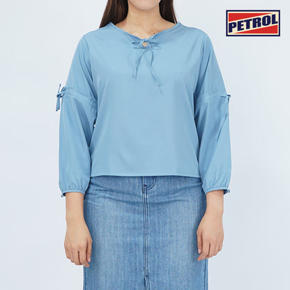 Petrol Ladies Basic Woven Shirt Boxy Fitting 159181 (Blue)