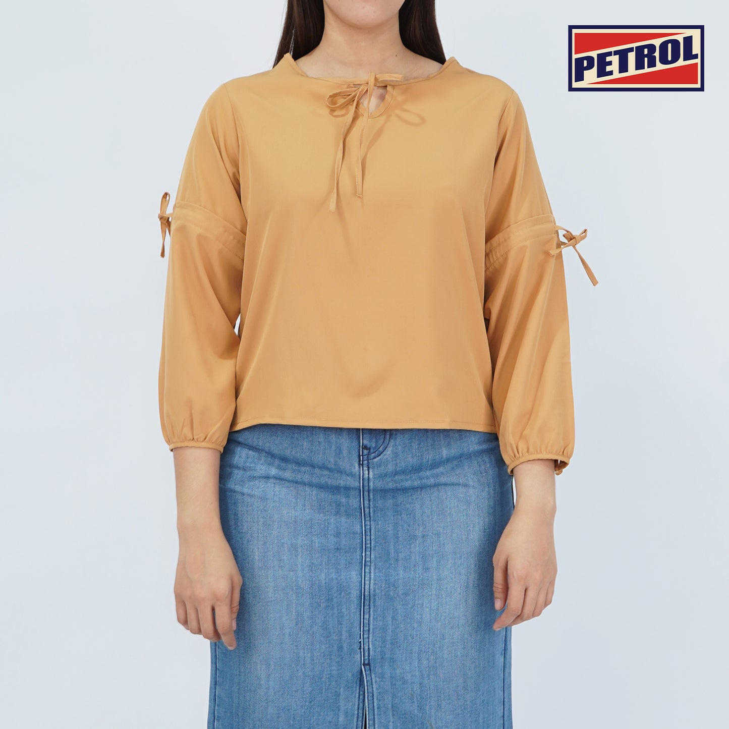 Petrol Ladies Basic Woven Shirt Boxy Fitting 159181 (Brown)