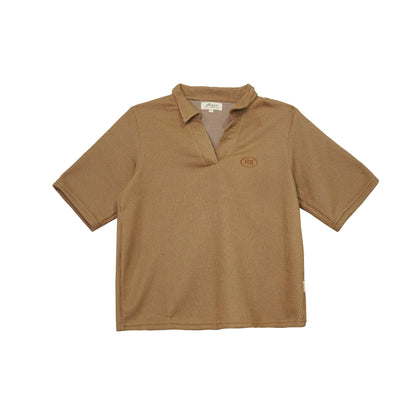 Petrol Ladies Basic Collared Shirt Boxy Fitting 171085 (Brown)