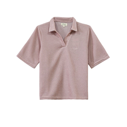 Petrol Ladies Basic Collared Shirt Boxy Fitting 171085 (Dusty Pink)