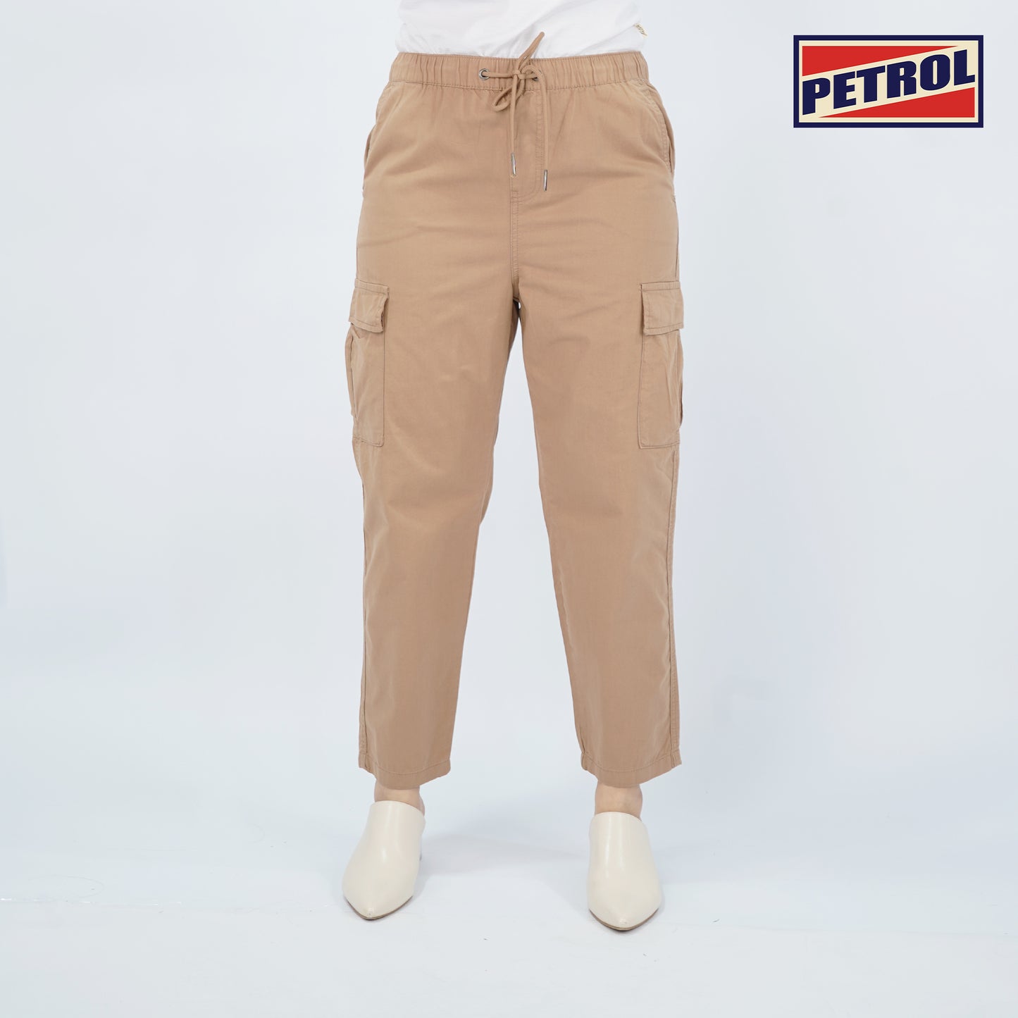 Petrol Ladies Basic Non-Denim Cargo Pants Mid-Rise Fitting 171643-U (Khaki)