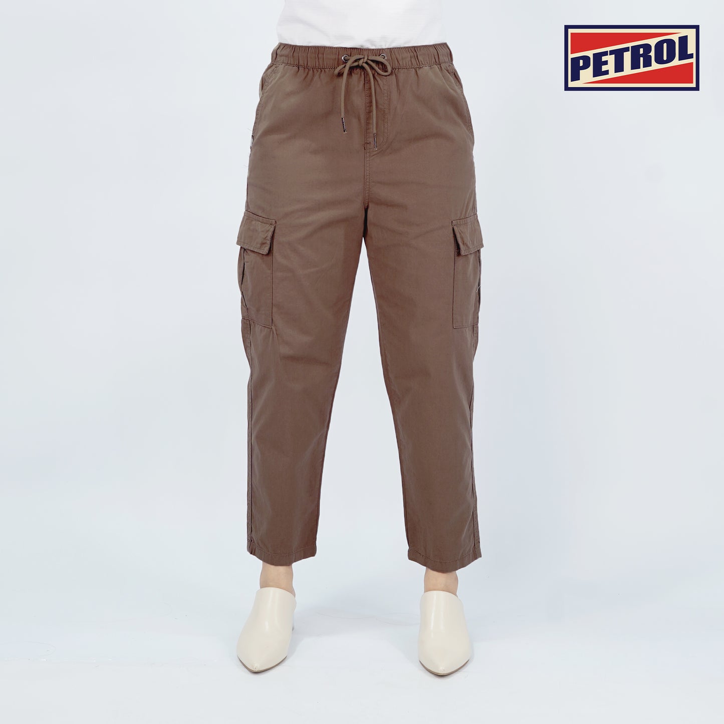 Petrol Ladies Basic Non-Denim Cargo Pants Mid-Rise Fitting 171643-U (Light Fatigue)