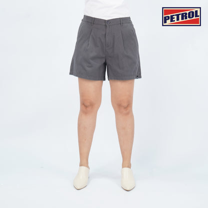 Petrol Ladies Basic Non-Denim Smart Short Mid-Rise 178543 (Dark Gray)