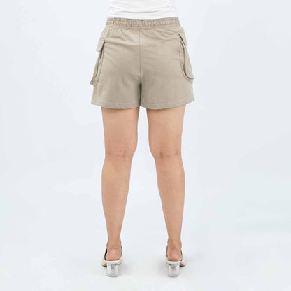 Petrol Ladies Basic Non-Denim Cargo Short Mid-Rise 176361 (Cream)