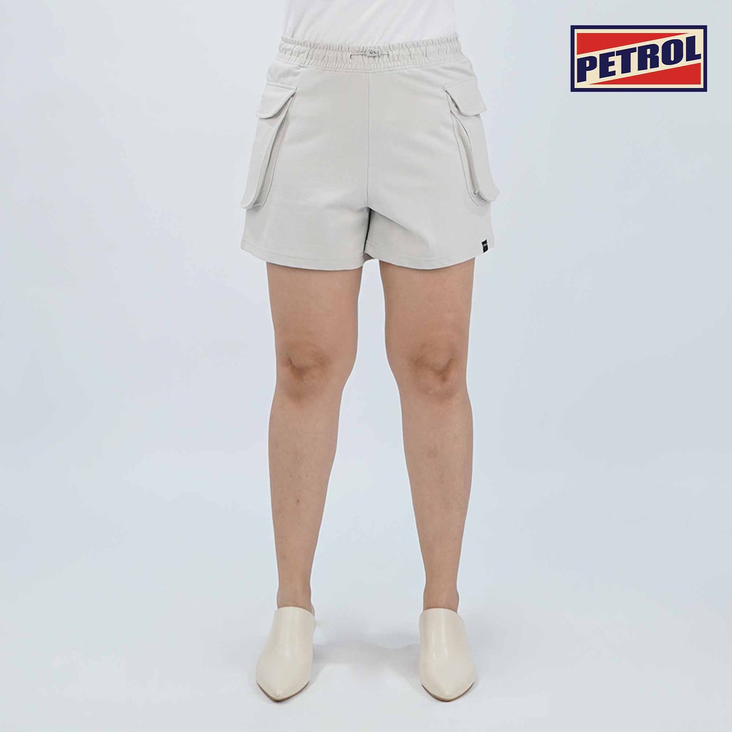Petrol Ladies Basic Non-Denim Cargo Short Mid-Rise 176361 (Gray)