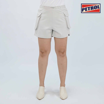 Petrol Ladies Basic Non-Denim Cargo Short Mid-Rise 176361 (Gray)