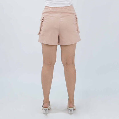 Petrol Ladies Basic Non-Denim Cargo Short Mid-Rise 176361 (Old Rose)