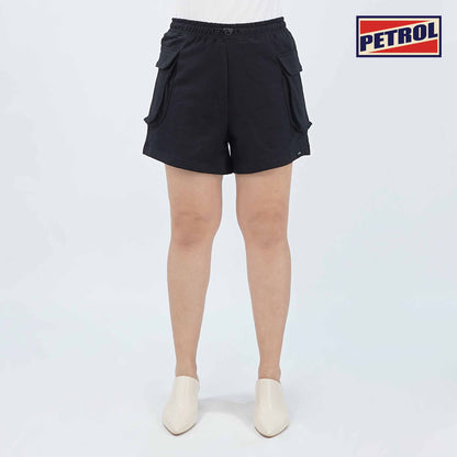 Petrol Ladies Basic Non-Denim Cargo Short Mid-Rise 176378 (Black)