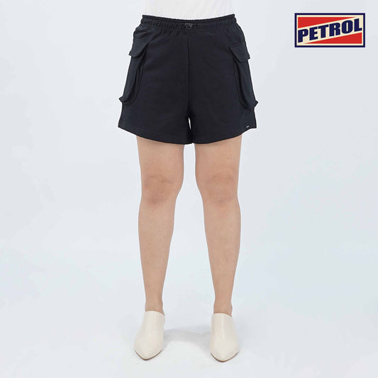 Petrol Ladies Basic Non-Denim Cargo Short Mid-Rise 176378 (Black)