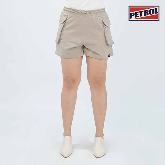 Petrol Ladies Basic Non-Denim Cargo Short Mid-Rise 176378 (Taupe)
