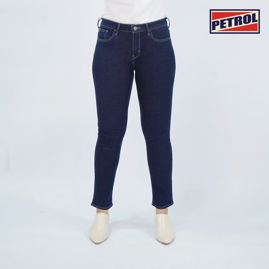 Petrol Ladies Basic Denim Pants Hi-Rise Slim Fitting 178543-U (Dark Shade)
