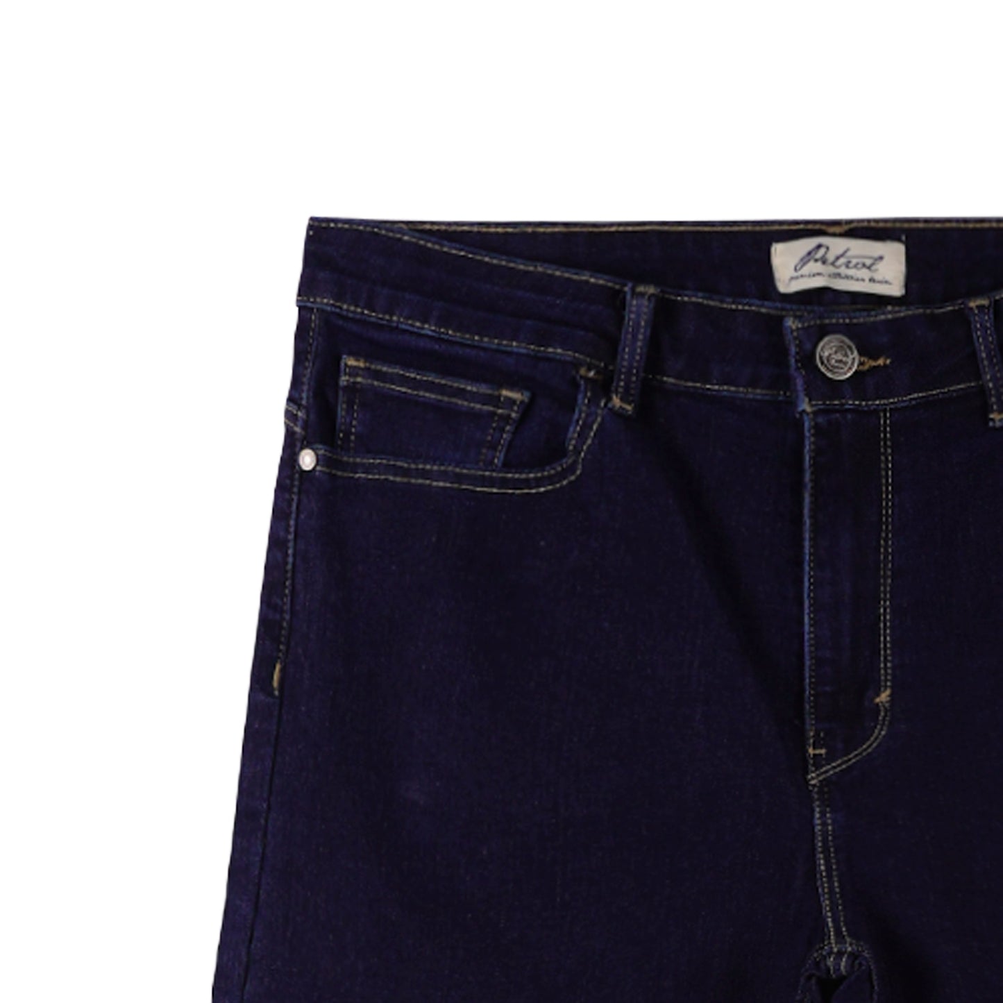 Petrol Ladies Basic Denim Mom Jeans Mid-Rise Slim Fitting 179576-U (Dark Shade)