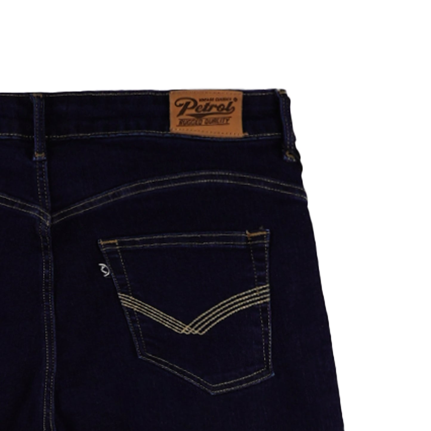 Petrol Ladies Basic Denim Mom Jeans Mid-Rise Slim Fitting 179576-U (Dark Shade)