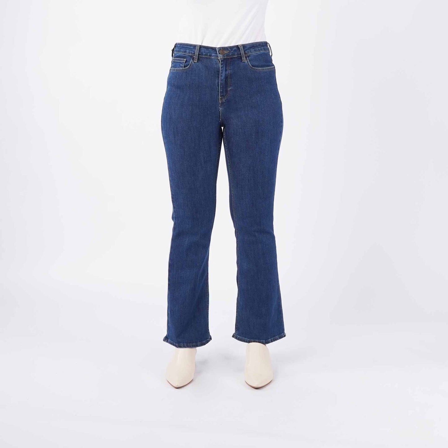 Petrol Ladies Basic Denim Flared Jeans Mid-Rise 179074 (Dark Shade)