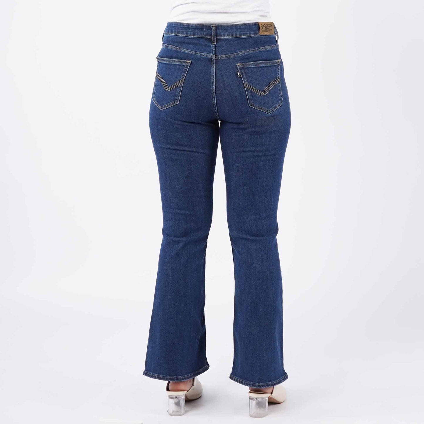 Petrol Ladies Basic Denim Flared Jeans Mid-Rise 179074 (Dark Shade)
