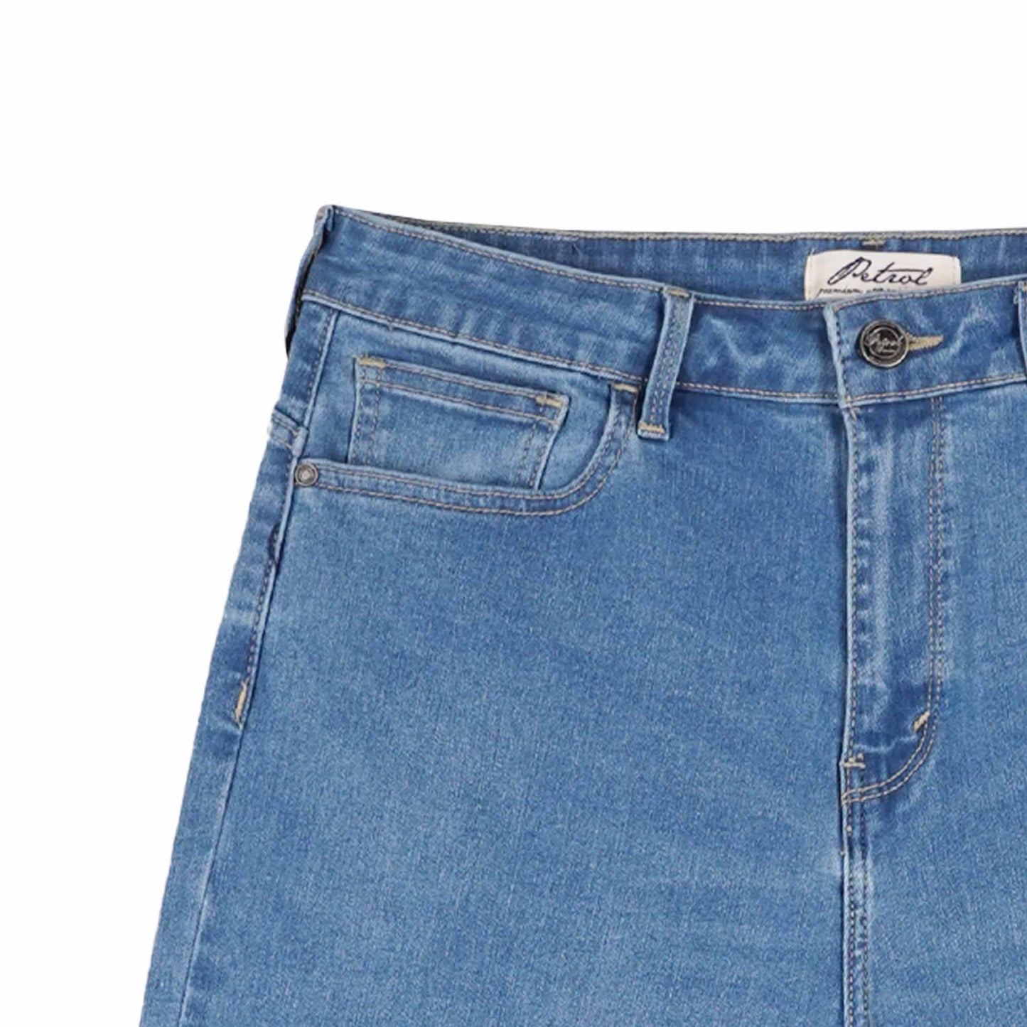 Petrol Ladies Basic Denim Boyfriend Jeans Mid-Rise 179584 (Light Shade)