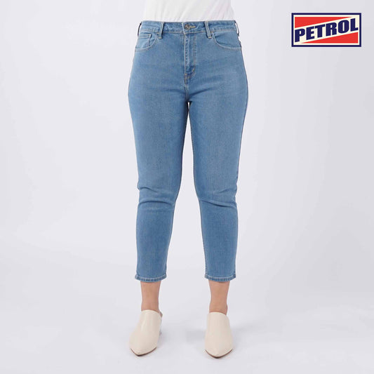 Petrol Ladies Basic Denim Boyfriend Jeans Mid-Rise 179584 (Light Shade)