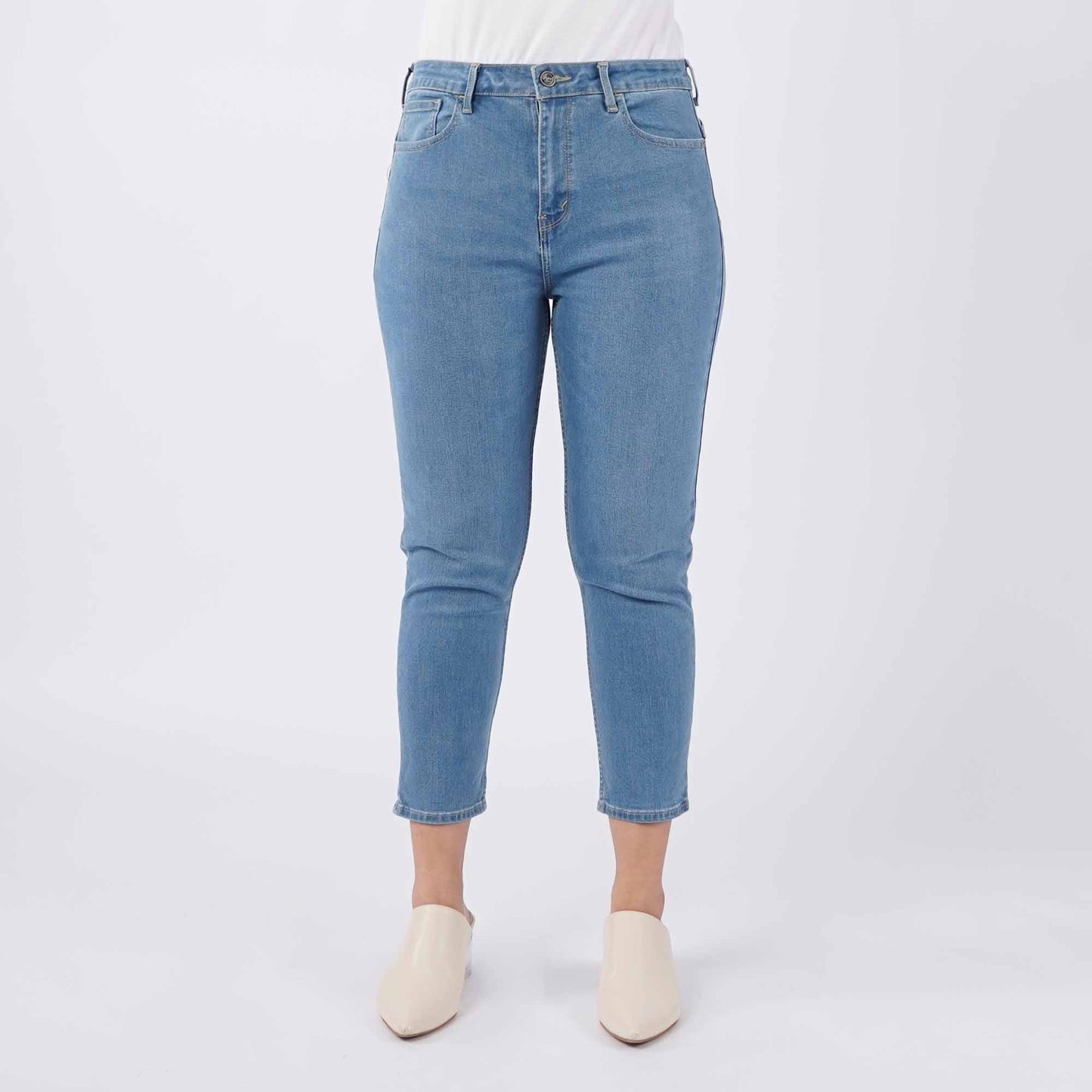 Petrol Ladies Basic Denim Boyfriend Jeans Mid-Rise 179584 (Light Shade)