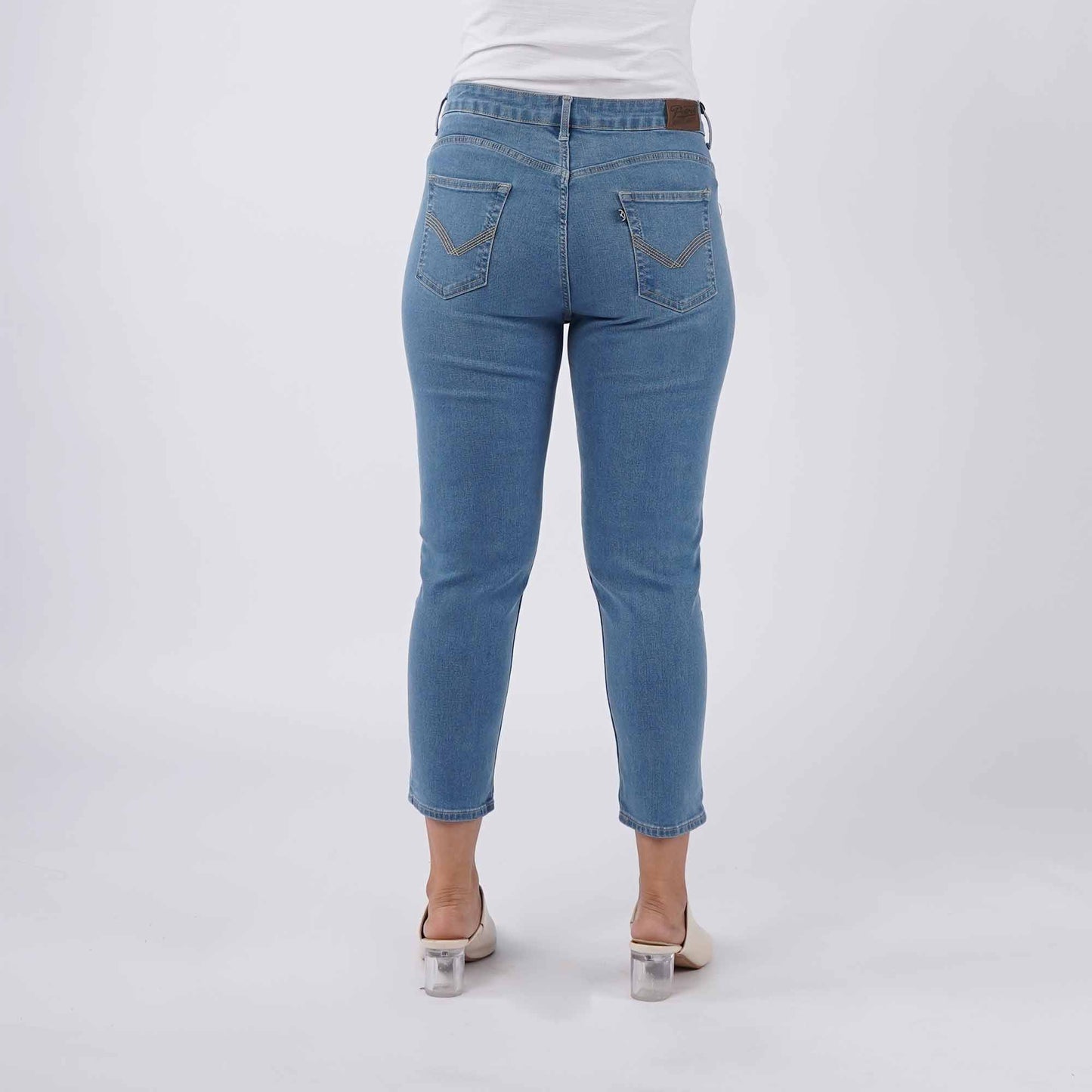 Petrol Ladies Basic Denim Boyfriend Jeans Mid-Rise 179584 (Light Shade)