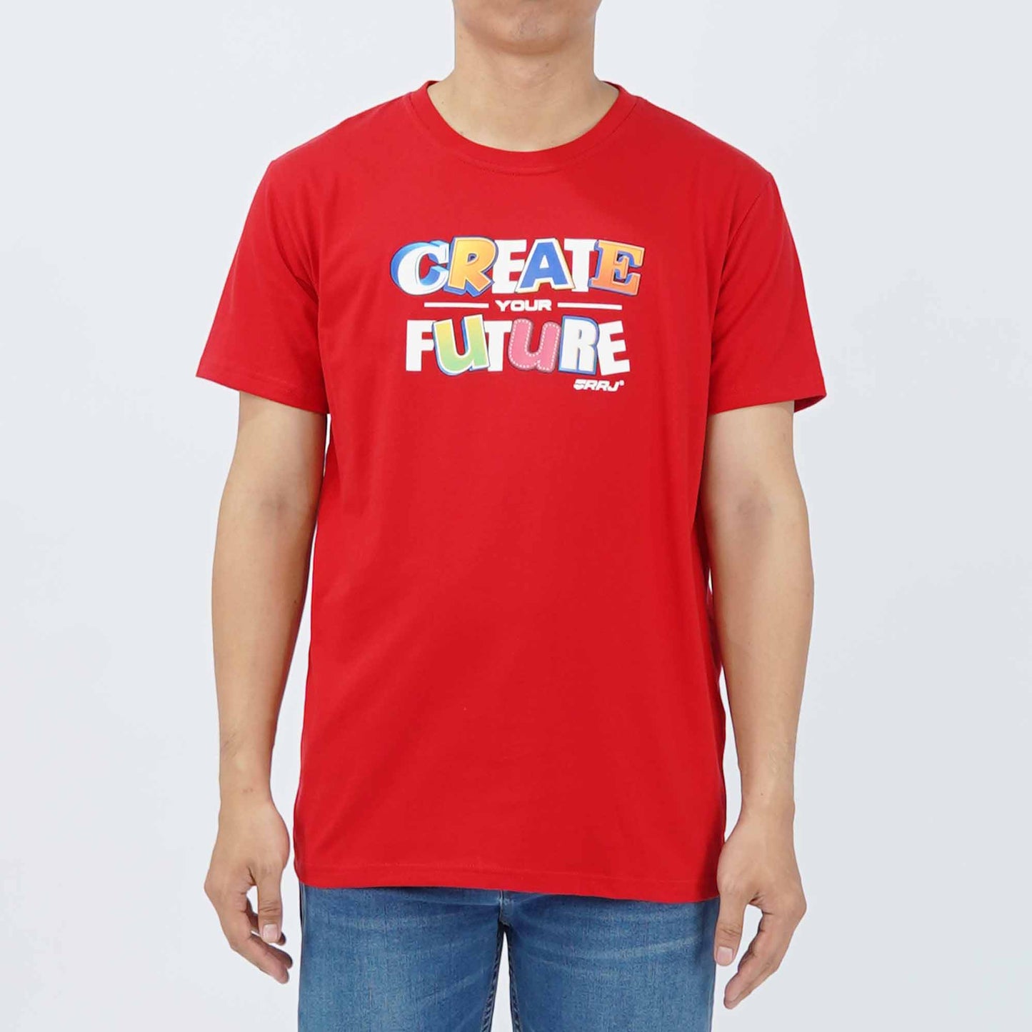 RRJ Men's Basic Tees Semibody Fitting 146706-U (Red)