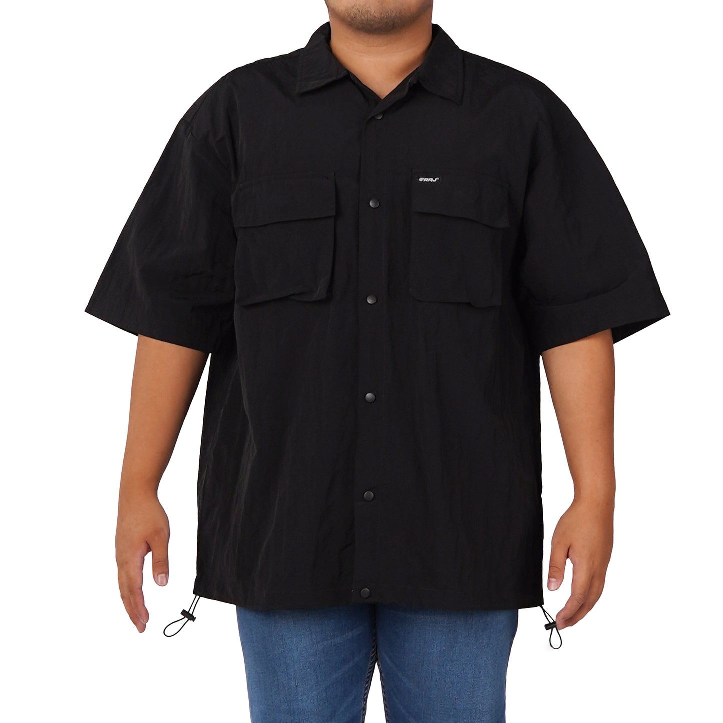 RRJ Men's Basic Woven Oversized Fitting 178834 (Black)