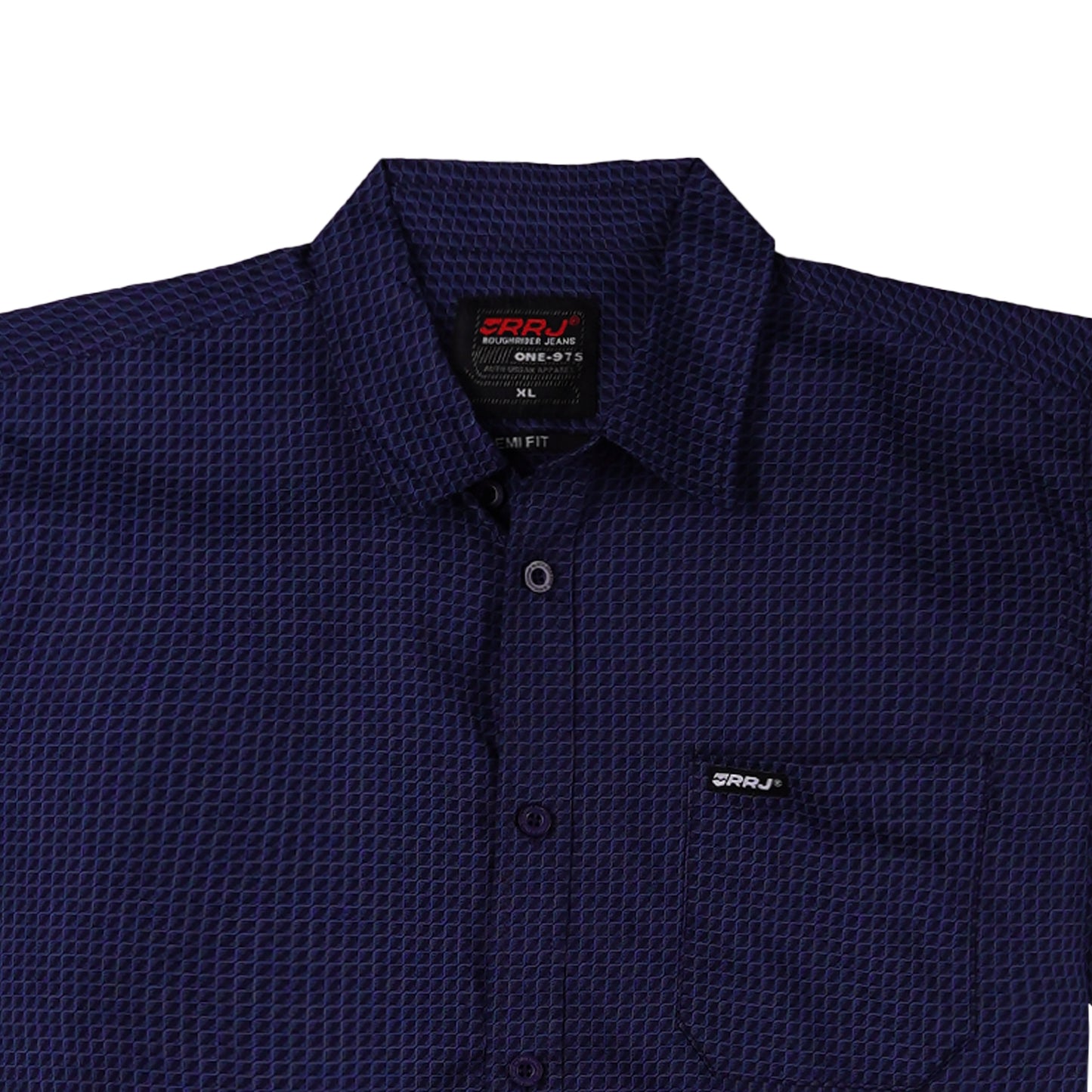 RRJ Men's Basic Woven Semibody Fitting 168738 (Navy)
