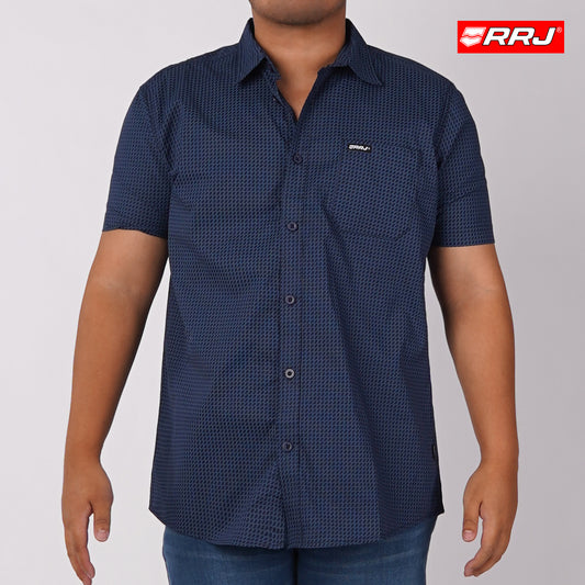 RRJ Men's Basic Woven Semibody Fitting 168738 (Navy)