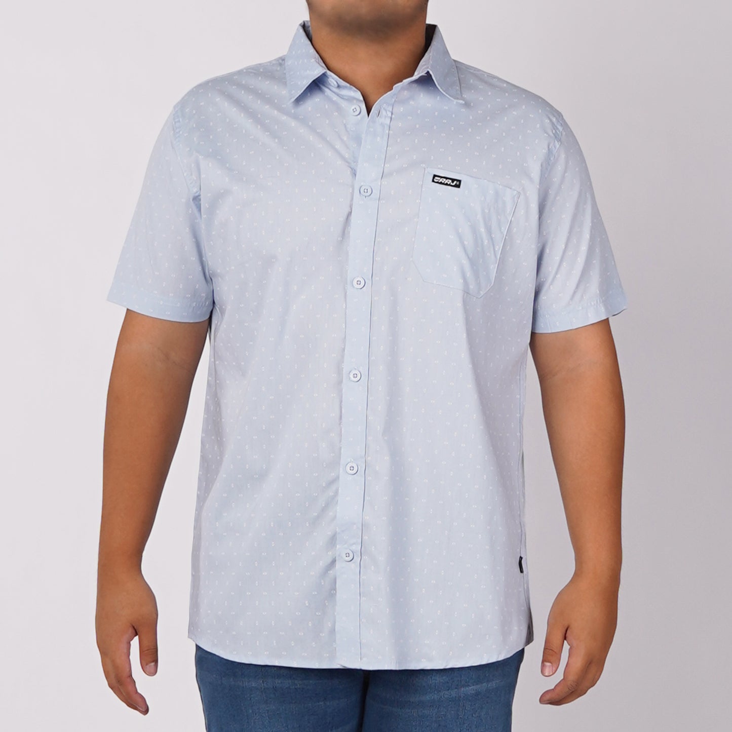 RRJ Men's Basic Woven Semibody Fitting 168749 (Light Blue)